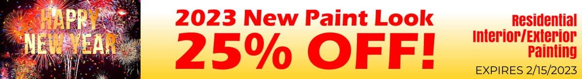 25% off complete residential interior or exterior house painting - expires 2/15/2023